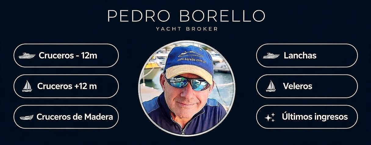 Pedro Borello, Yacht Broker. Cruceros, lanchas, veleros y �ltimos ingresos
